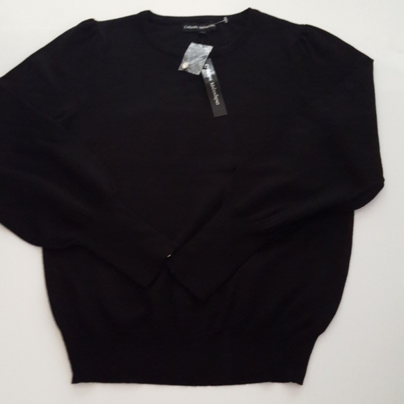 Catherine Malandrino Rhinestone Button Sleeve Detailed Sweater NWT - Picture 10 of 14